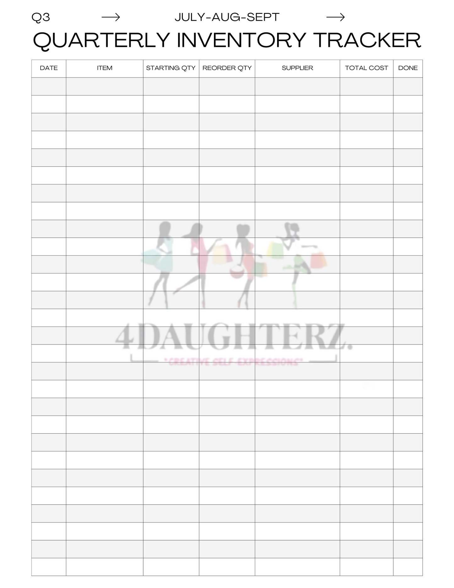 Order Forms & Inventory Tracker Book *Made for You-Printable Download*15 pages*