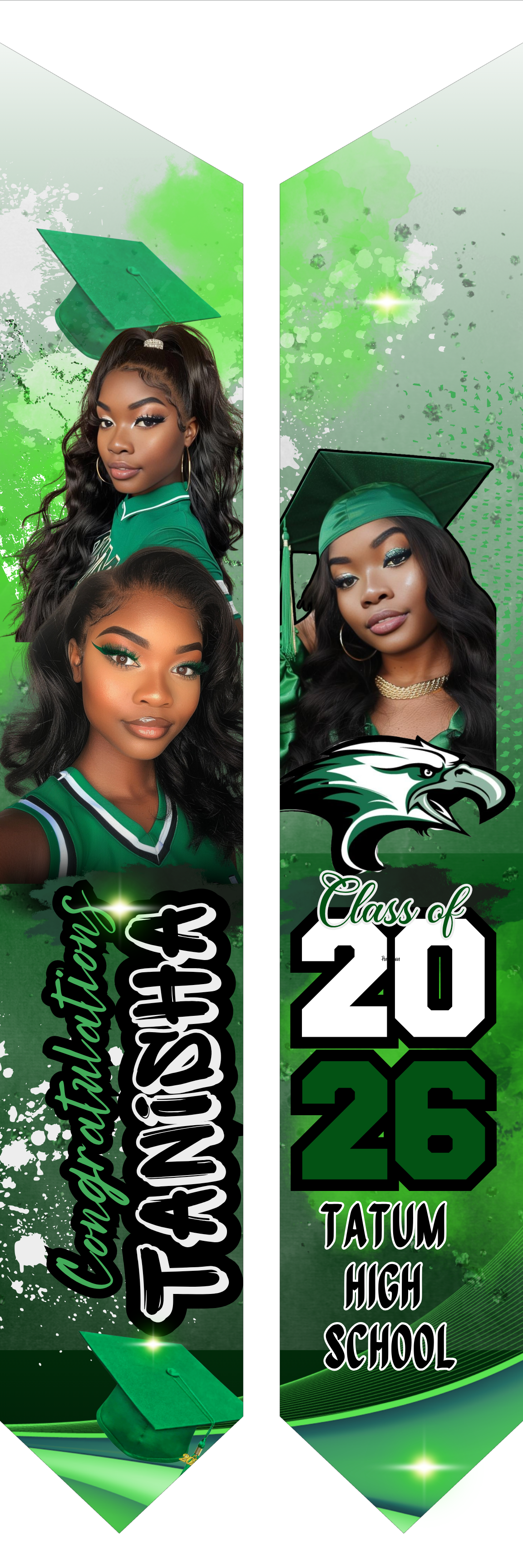 Graduation Stole approximately 72” (Custom)