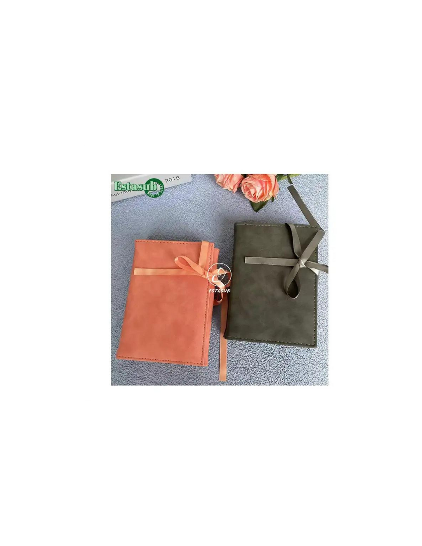 Faux Suede Photo Album w/Ribbon Closure (4 sublimation panels)