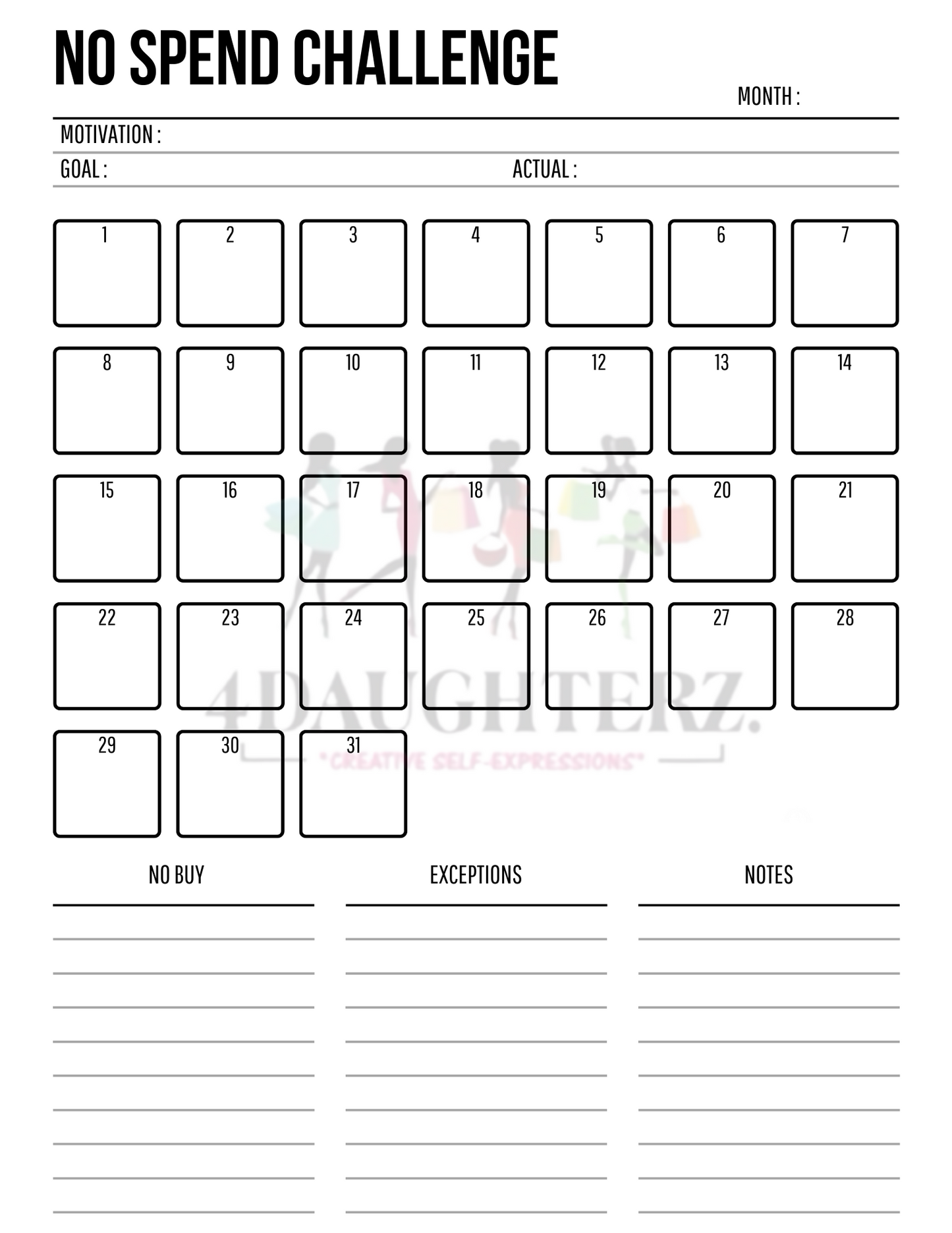 Financial Journal *Made for You-Printable Download *59 pages*