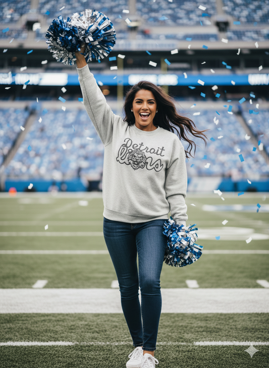 Stitched Detroit and Lion icon