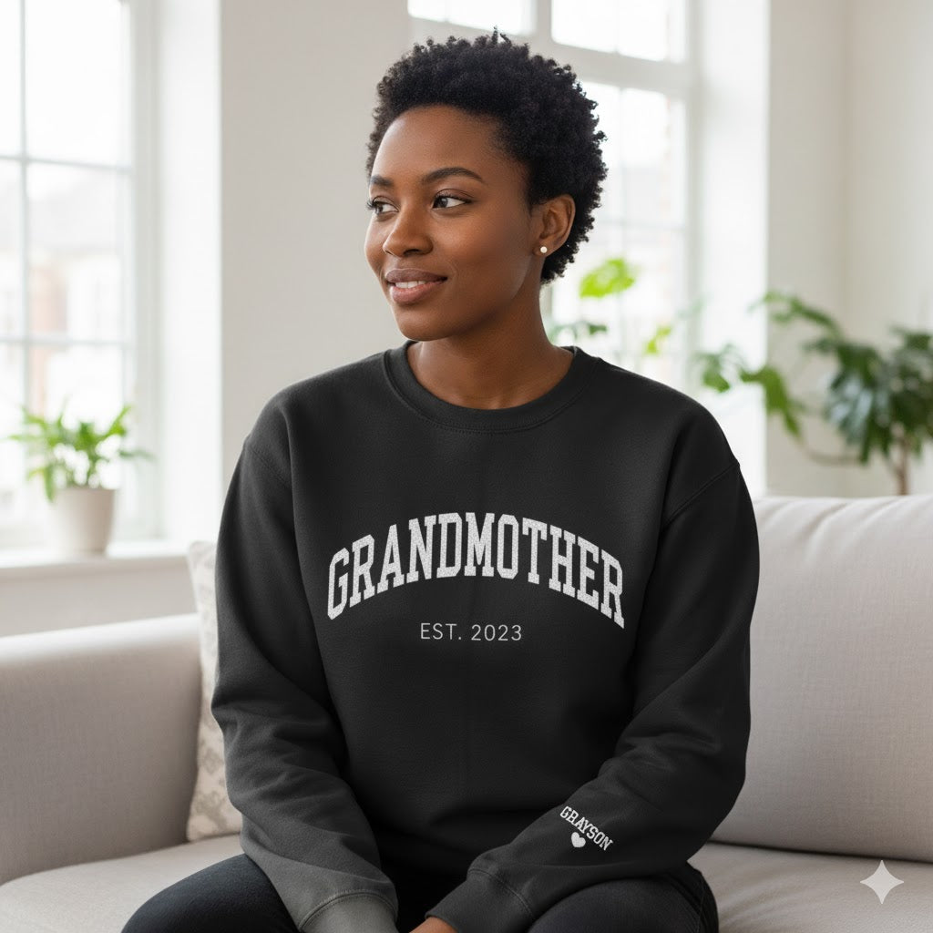 Family Member Embroidered Applique Crewneck