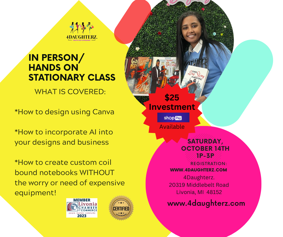 In Person Custom Stationary Class! Saturday, October 14th 1p-3p *Registration Closes October 7th*
