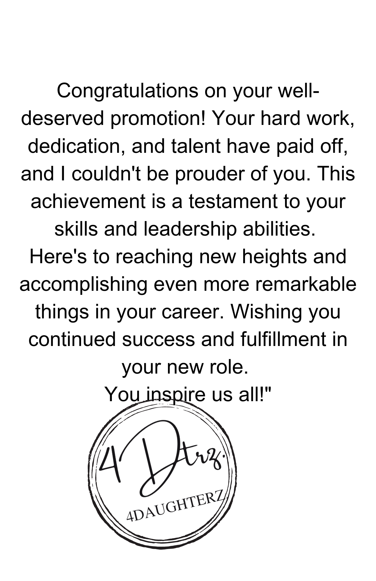 Celebrating a Promotion Greeting Card