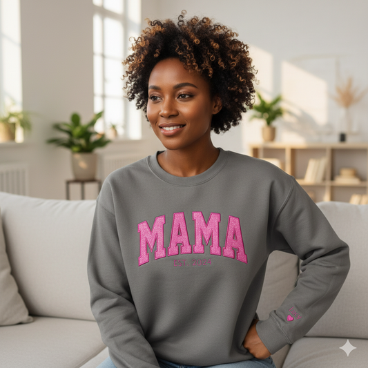 Family Member Embroidered Applique Crewneck