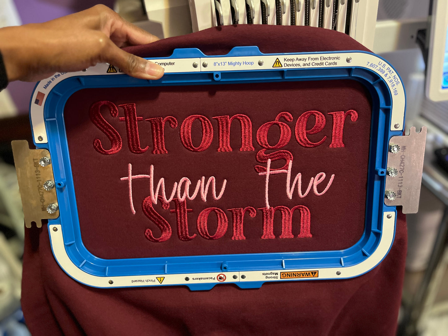 Stronger Than the Storm (Tone on Tone Stitching)