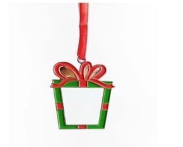 Metal Christmas Tree Ornaments (Present Ornament)
