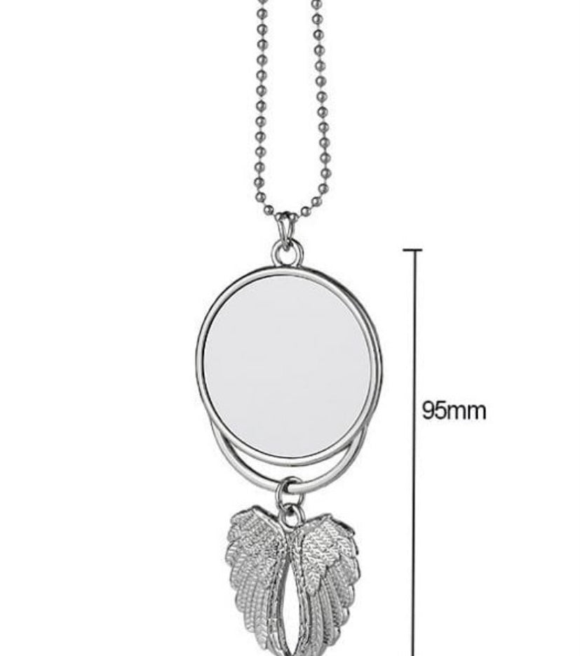 Angel Wings Car Hanger_double-sided *Sublimation Blank*