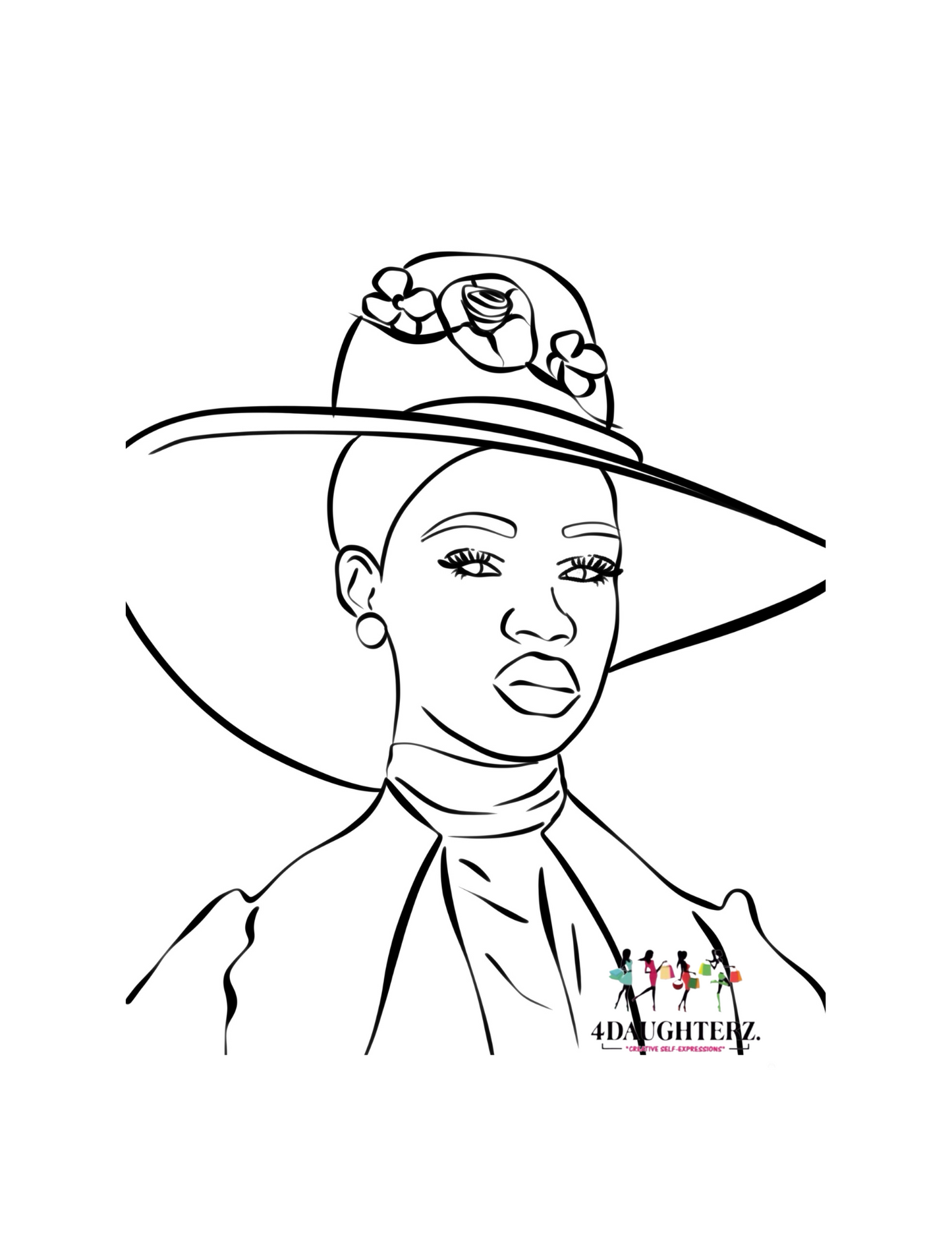 Paint Printables-Church Lady! *PNG DIGITAL DOWNLOAD ONLY*
