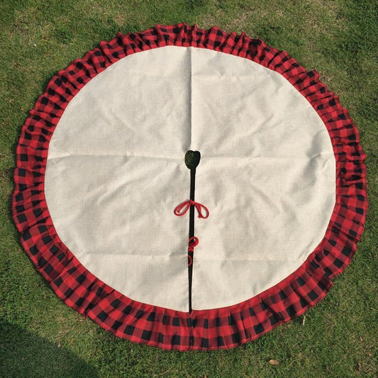 Christmas Tree Skirts (Red/Black Buffalo Plaid)
