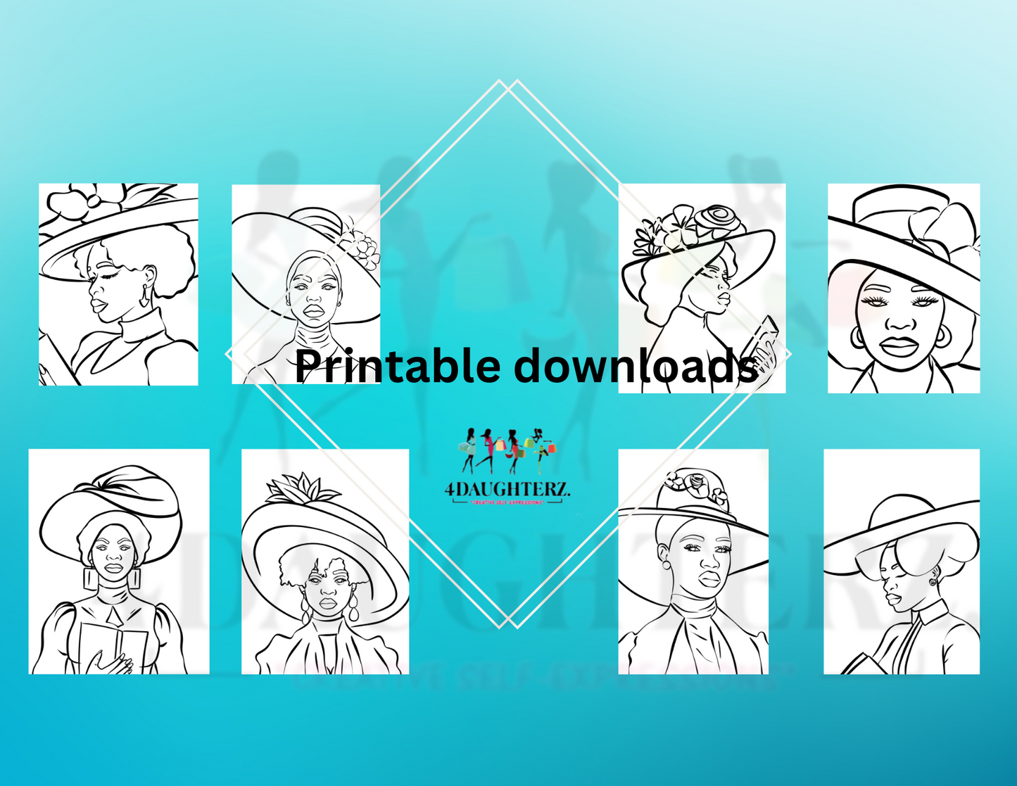 Paint Printables-Church Lady! *PNG DIGITAL DOWNLOAD ONLY*