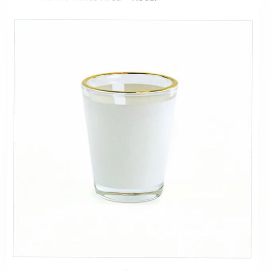 1.5 oz sublimation gold rim shot glass