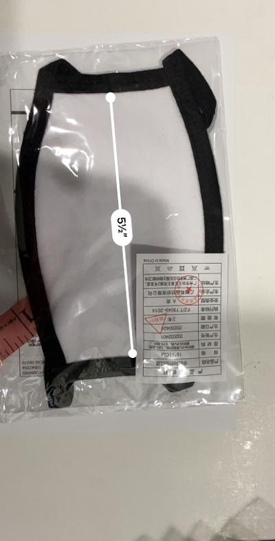 Sublimation Mask 2 layer: front polyester/inside cotton (no filter)