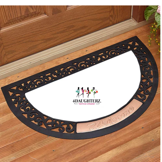 Doormat w/white sublimation insert (Semi Circle) *Sublimation Blank*