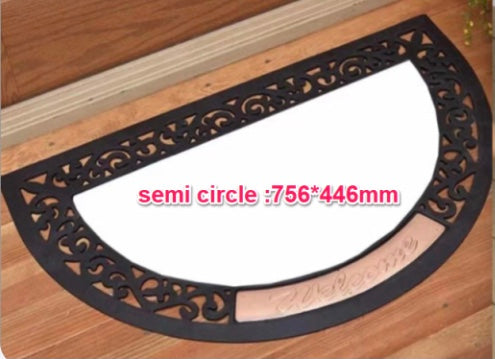 Doormat w/white sublimation insert (Semi Circle) *Sublimation Blank*