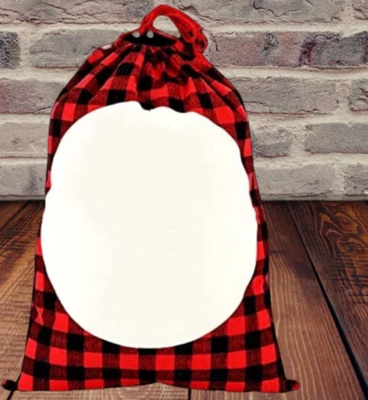 Santa Sack-Buffalo Plaid (polyester 47*66)