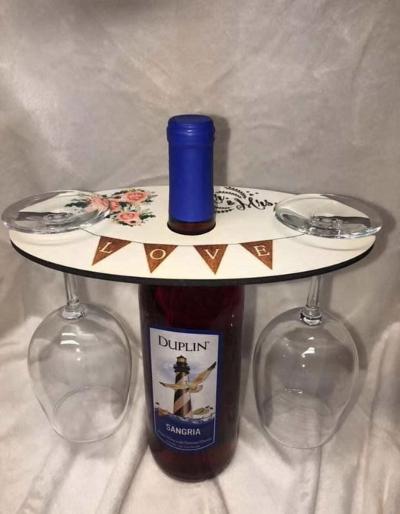 Wine glass holder (custom finish)