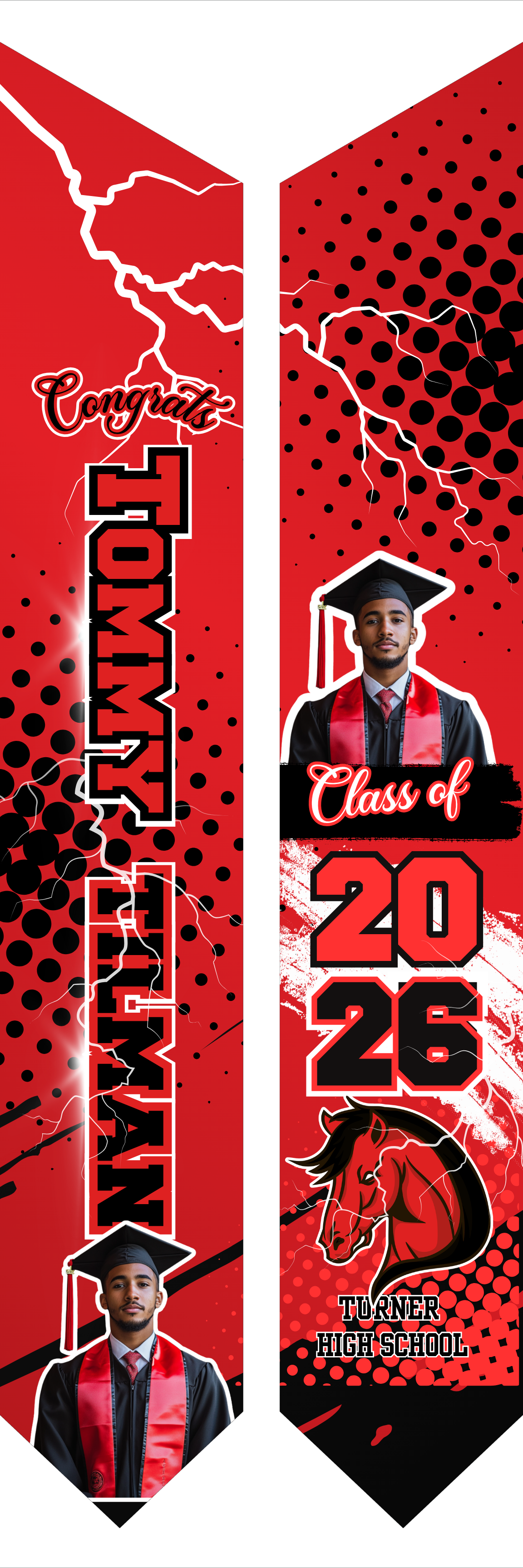 Graduation Stole approximately 72” (Custom)