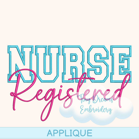 NURSE-Glitter Applique Hoodie *All designs are made to order: 7-14 day processing