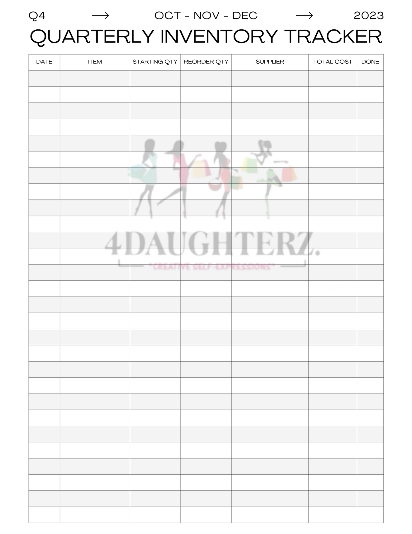 Order Forms & Inventory Tracker Book *Made for You-Printable Download*15 pages*