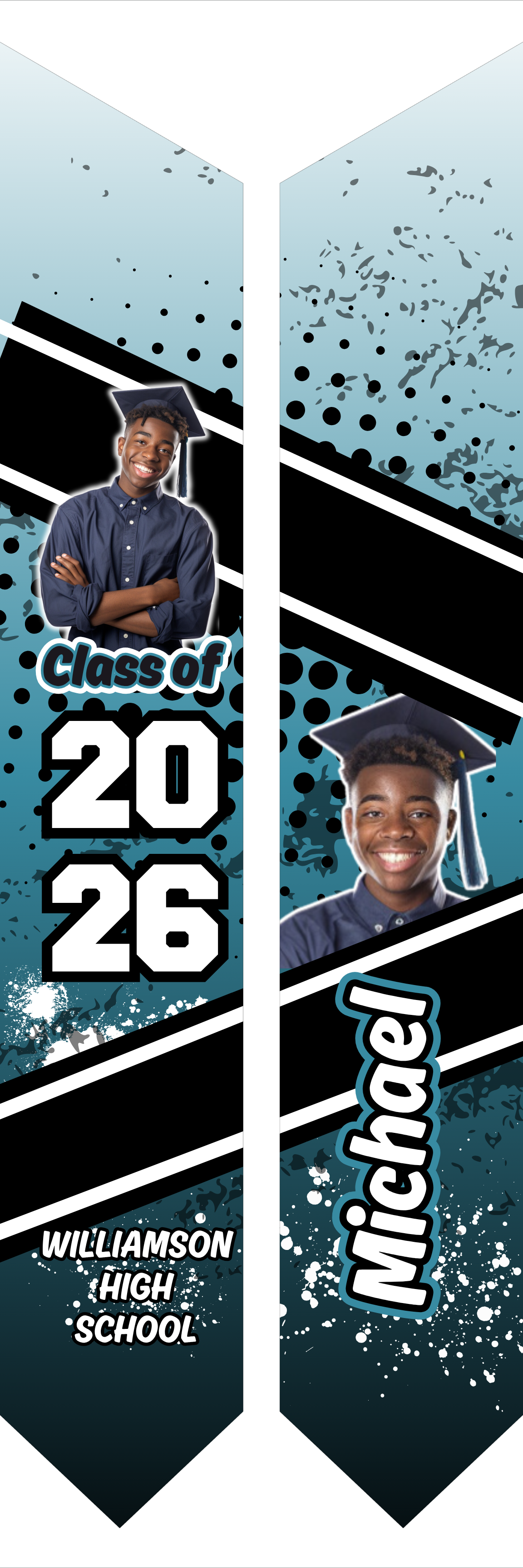 Graduation Stole approximately 72” (Custom)