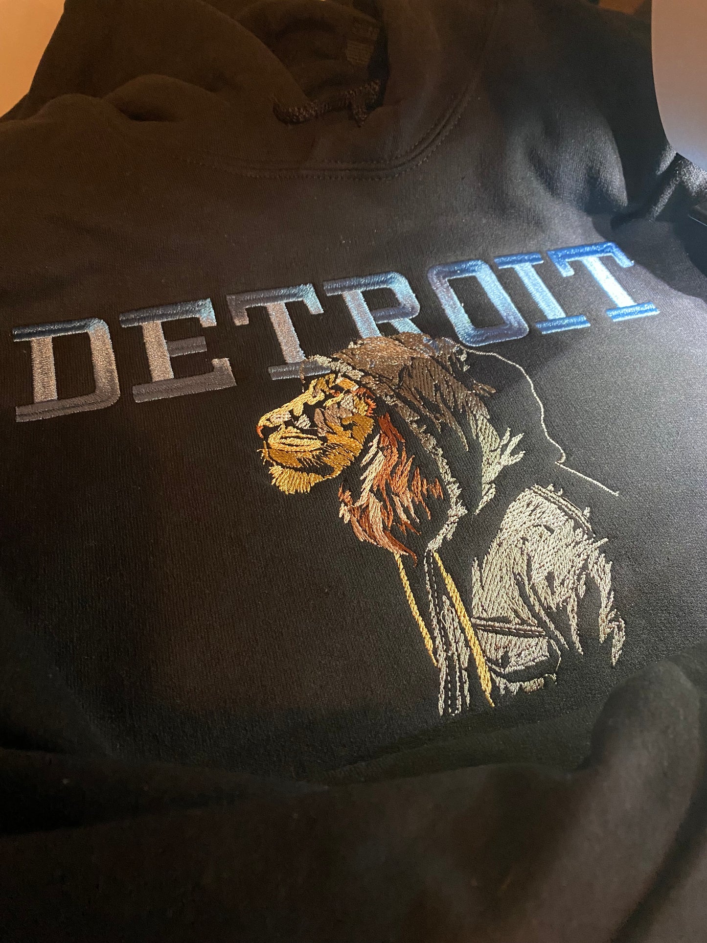 Detroit Hooded Lion Hoodie (made-to-order 7-10 days for processing from purchase date).