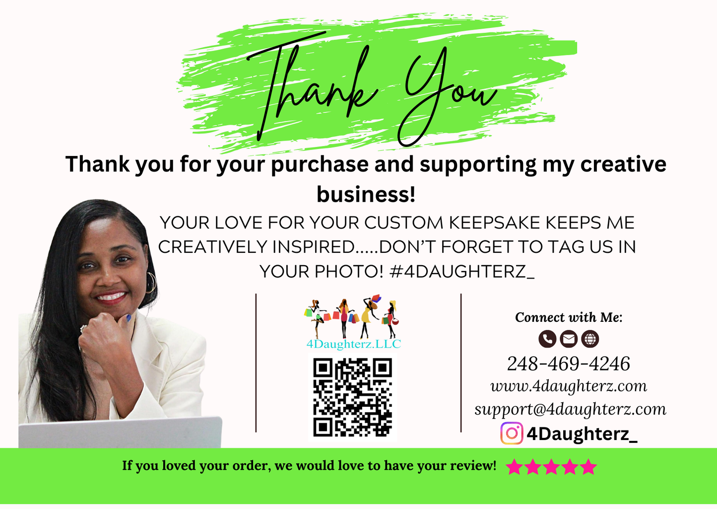 Customized Thank You Cards 4x6