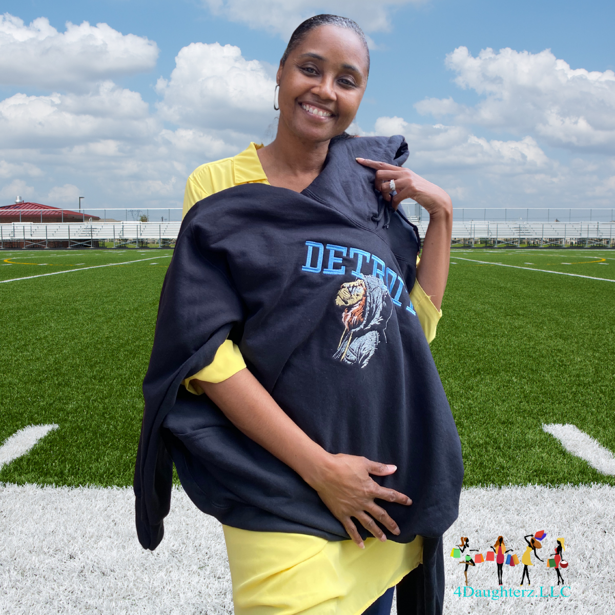 Detroit Hooded Lion Hoodie (made-to-order 7-10 days for processing from purchase date).