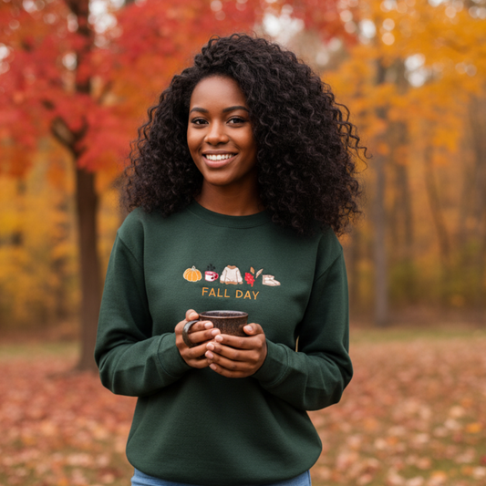FALL Day Crewneck Sweater (made-to-order 7-10 days for processing from purchase date).