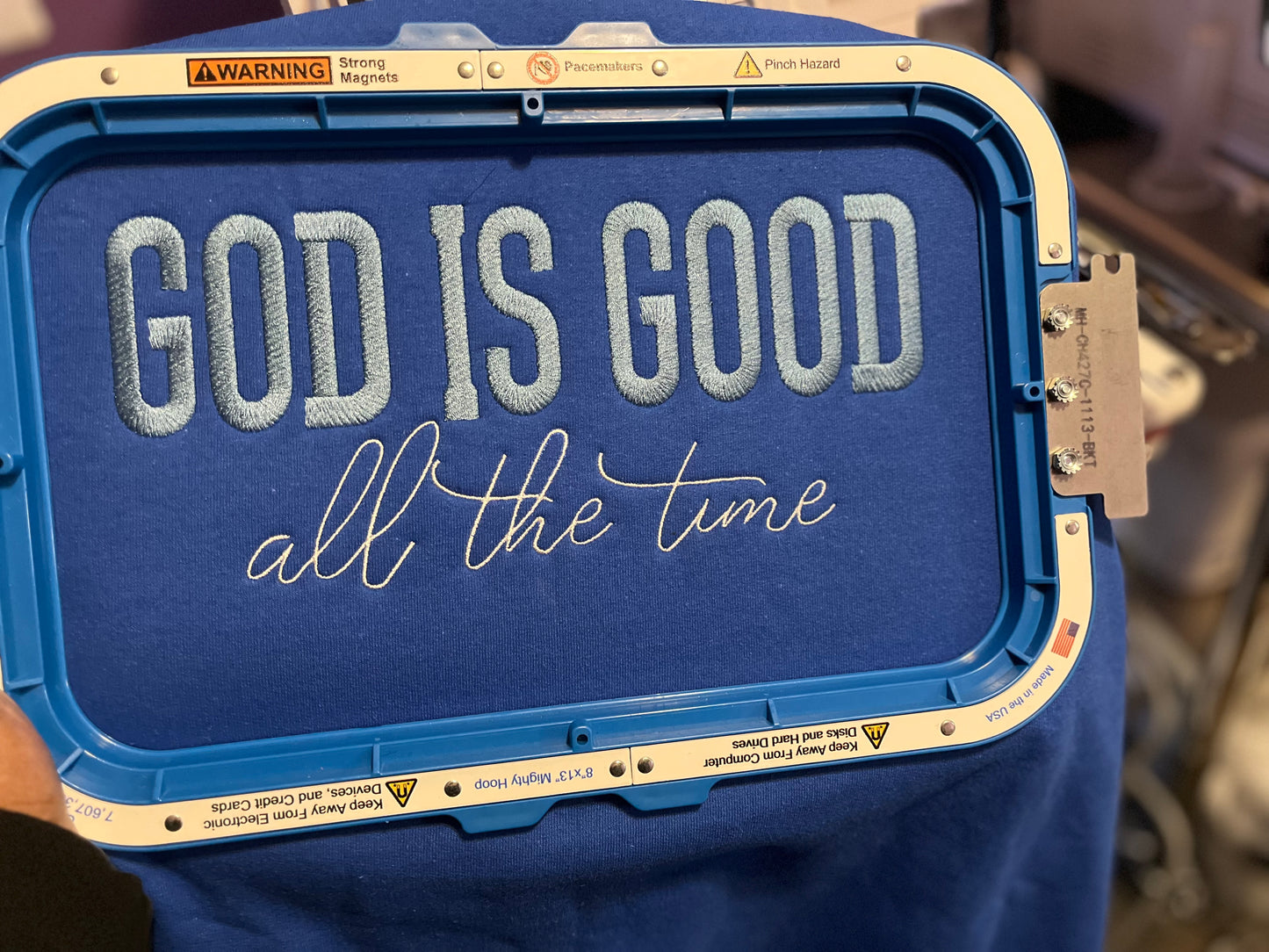 God is Good (Tone on Tone Stitching)