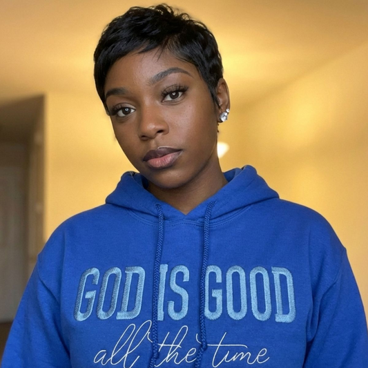 God is Good (Tone on Tone Stitching)