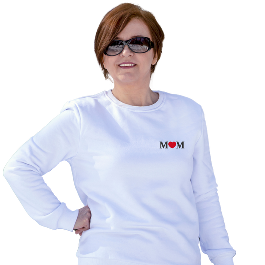 MOM (Left Side embroidery) Crew neck Sweater