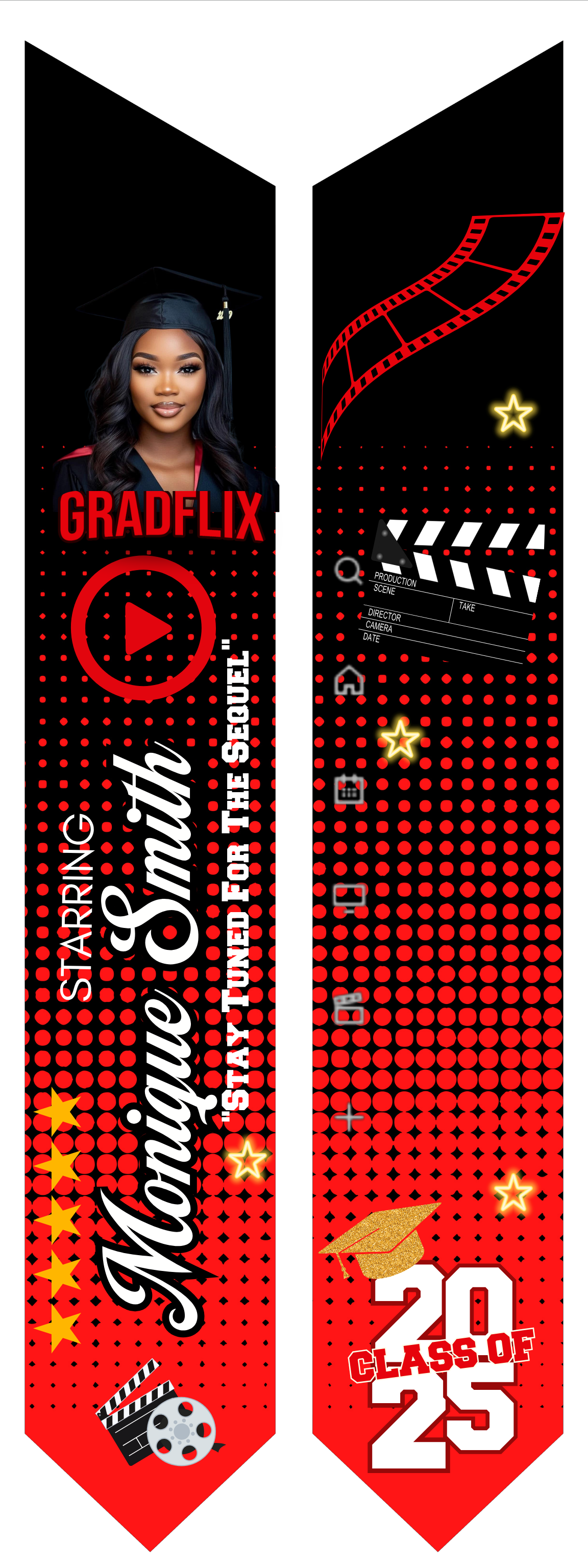 Graduation Stole approximately 72” (Custom)
