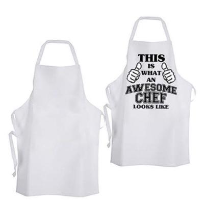 Customized (White *polyester* Sublimation only) Apron w/pockets