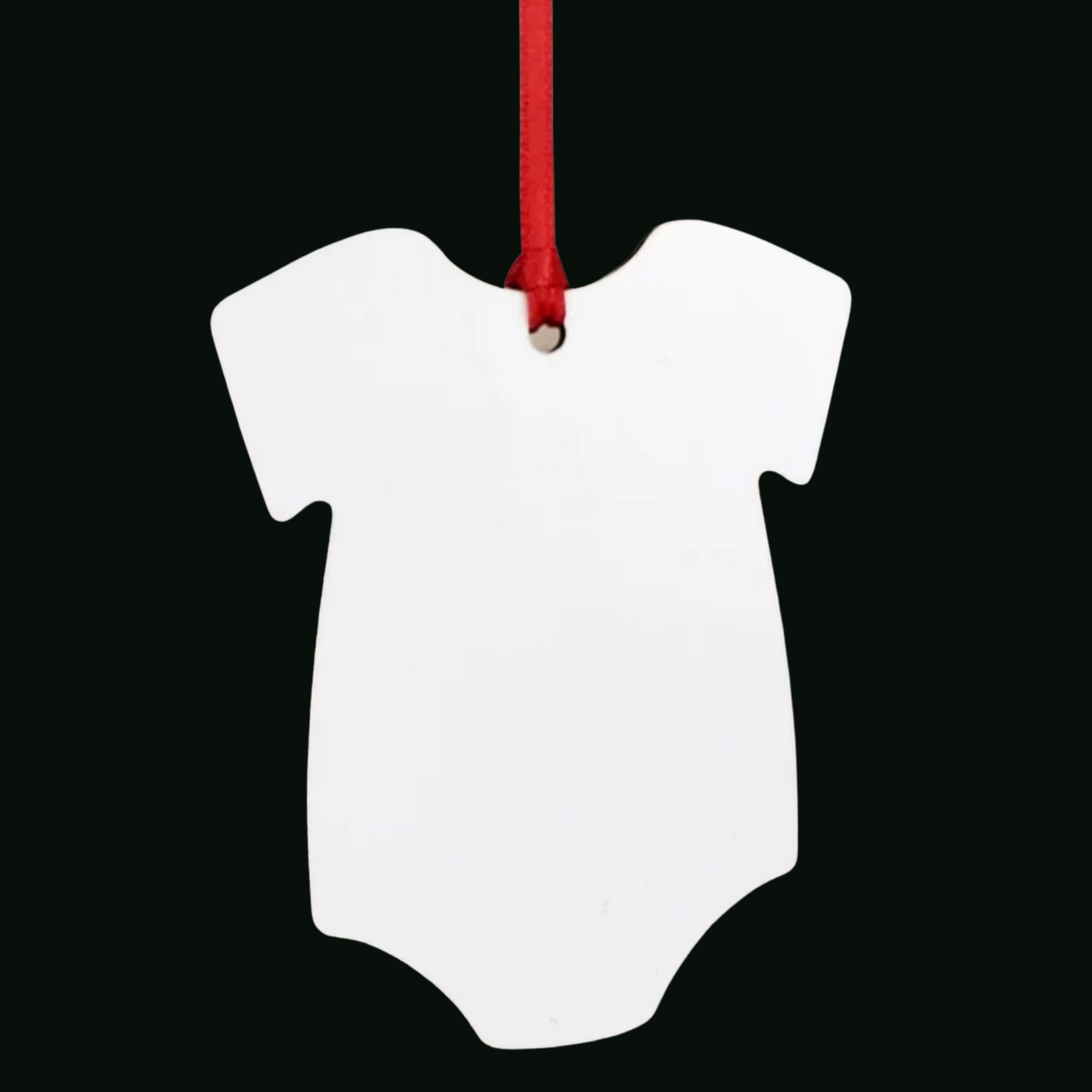 Aluminum ornament w/ribbon -Sublimate front & back  *Sublimation Blank*
