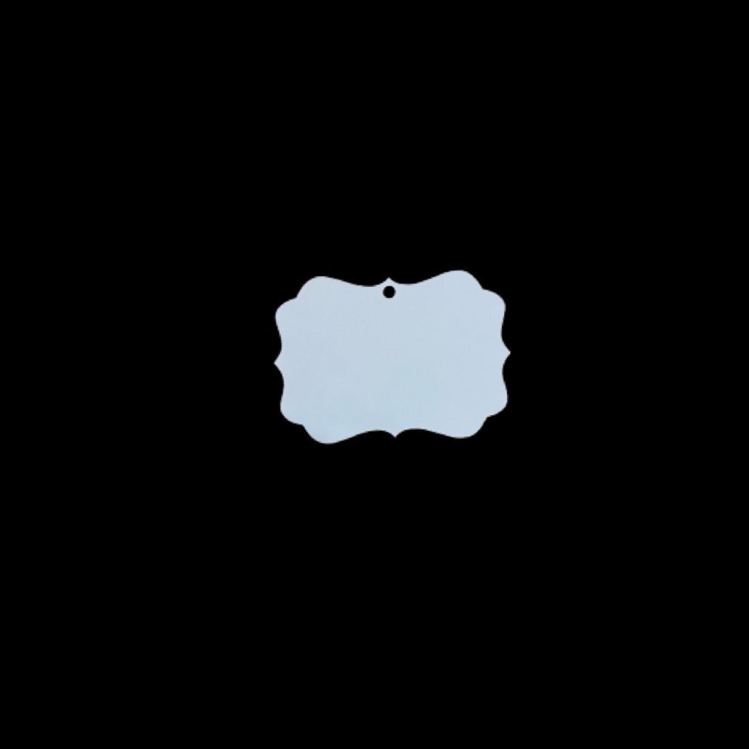 Aluminum ornament w/ribbon -Sublimate front & back  *Sublimation Blank*