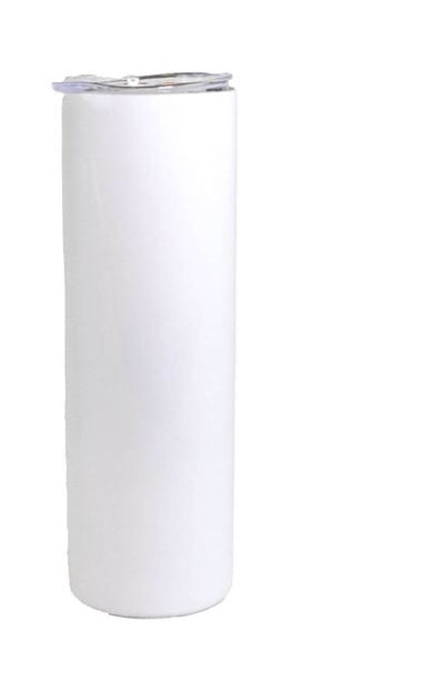 30 oz White Straight Skinny sublimation tumblers & straw *each tumbler now includes  rubber bottom *