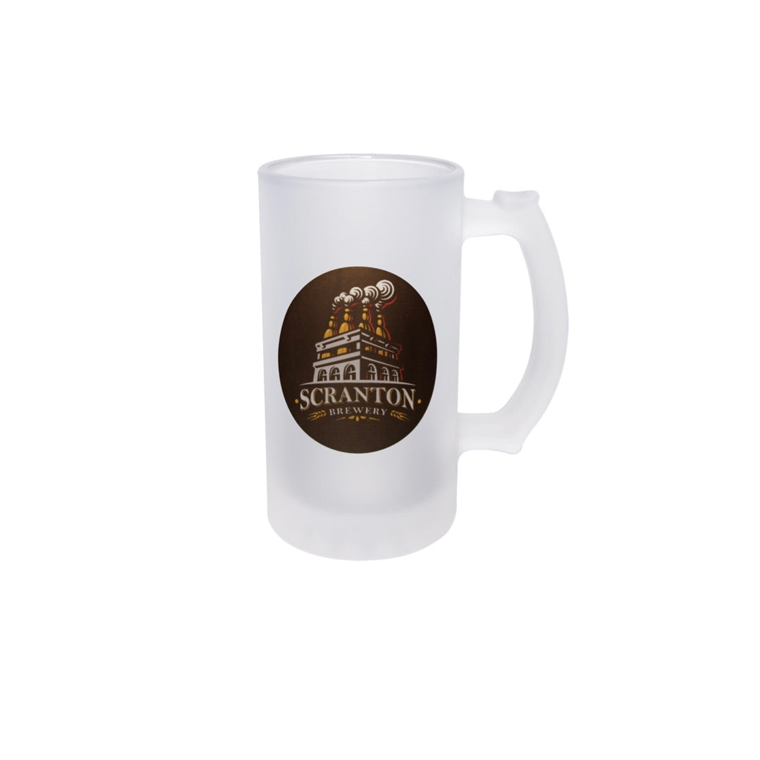 16oz. Sublimation Frosted Beer Glass w/Handle