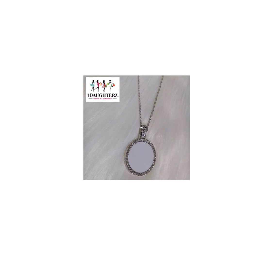 Necklace (round rhinestone)/swivel insert