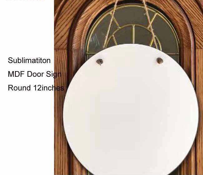 Circle Wall/Door Hanger (wood) with String     *Sublimation Blank*